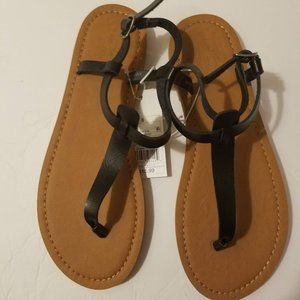 Universal Thread Hartley Sandals, Size 8, Black